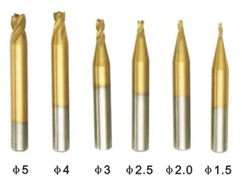 

Titanium HSS Steel 1.0 1.2 1.5 2.0 2.5 3.0 End Mills Cutters For Key Copy Cutting Duplicating Machine Drill Bits 5pieces/lot
