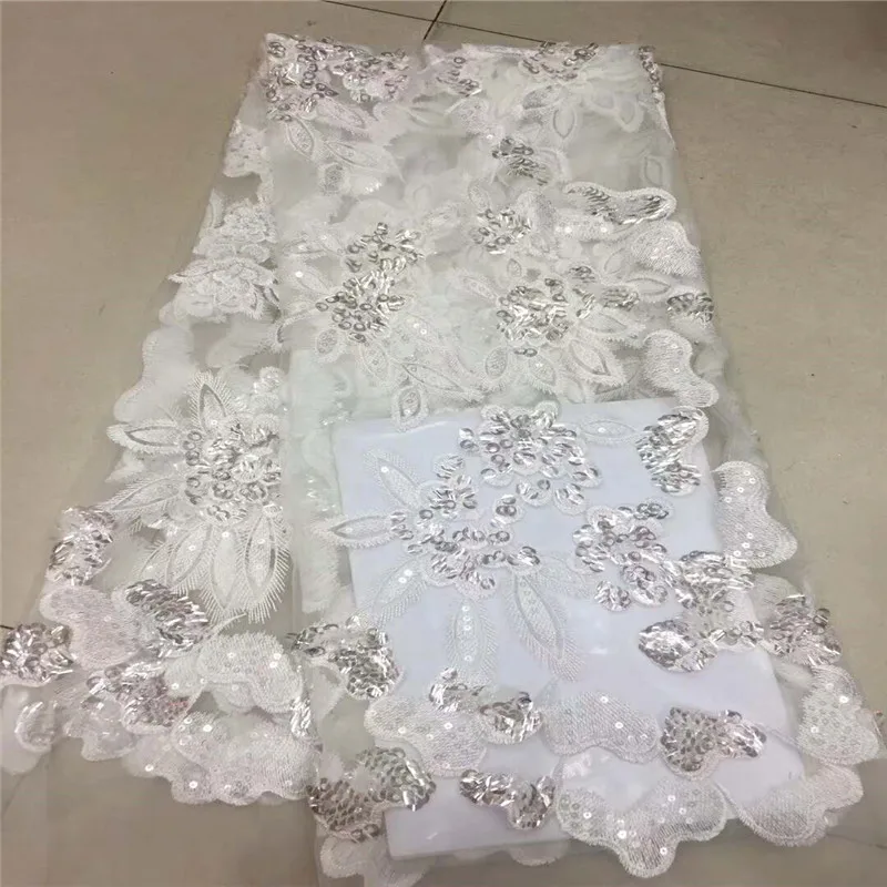 

Sequin Fabric for backdrop White & Gold Embroidery Reversible Sequin Fabric Flip Up Mermaid Fabric Stretch Style DIY HJ852-1
