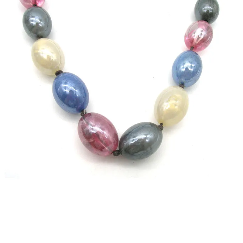 Dandie модное красочное ожерелье из акриловых бус, короткое ювелирное изделие для женщин