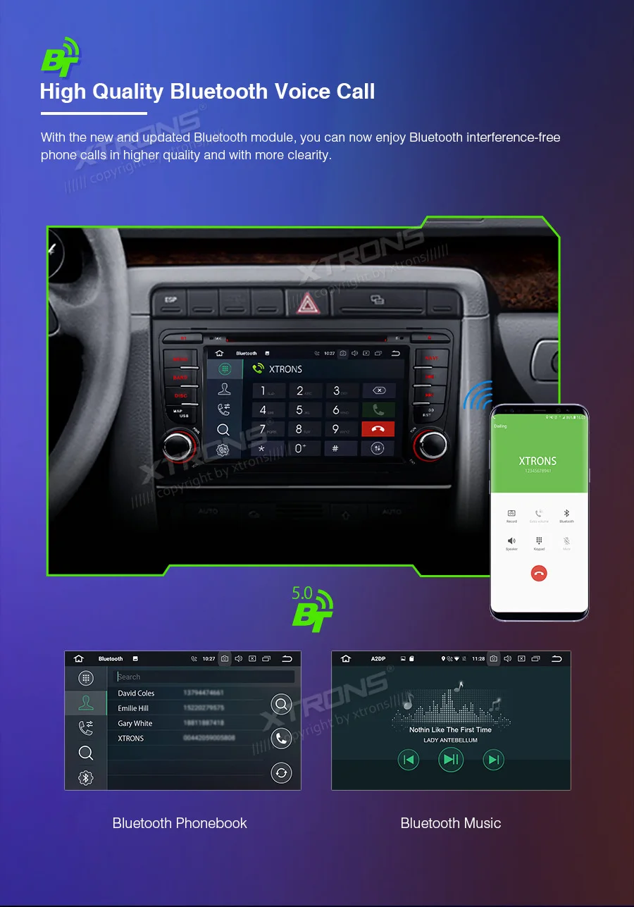 Cheap XTRONS 7" Android 9.0 Octa Core 4GB RAM 32GB ROM Car DVD Player GPS Navigation for Audi A4 S4 B6 B7/RS4 2002-2008 for SEAT Exeo 15