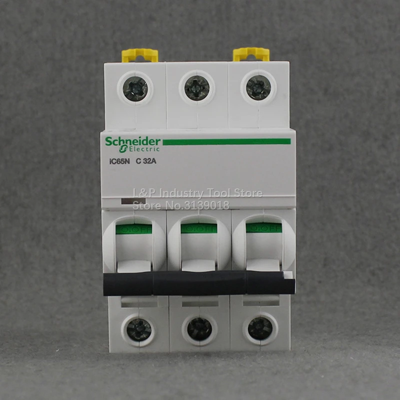 Новинка оригинальный миниатюрный автоматический выключатель Schneider Electric IC65N 3P C32A