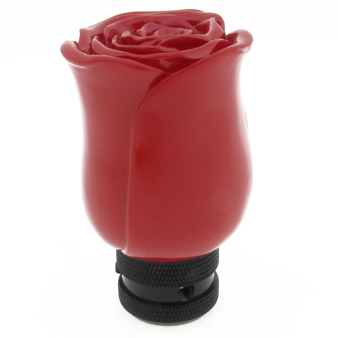 X Autohaux Red Rose Flower Shaped Stick Shift Gear Shifter Knob Cover