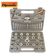 Набор метчиков и плашек SPARTA 773155(40 предметов, высококачественная сталь, вороток, шагомер, кейс