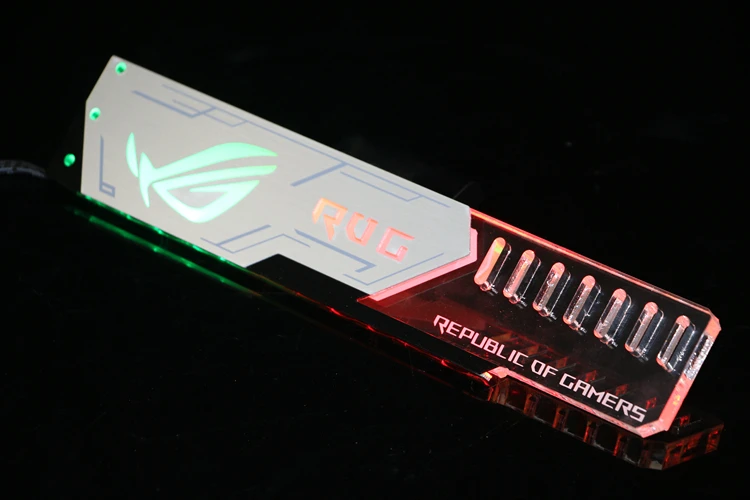 Держатель для видеокарт VGA, поддержка GPU, рамка RGB/Aurora, дистанционное управление, синхронизация света, поддержка ASUS AURA, алюминий+ акрил, Новое поступление