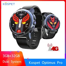 Kospet Optimus Pro двойная система 4G Smartwatch Android 7,1 Спортивная камера 8.0MP 3 ГБ ОЗУ 32 Гб ПЗУ Смарт часы 800 мАч WiFi gps