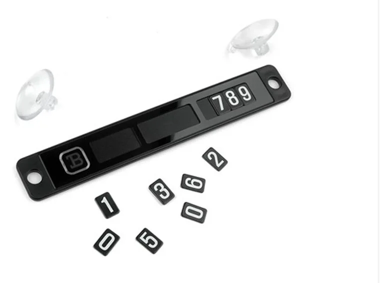 

Car Sticker Car Styling Luminous temporary parking card Suckers And Night Light Phone Number Card Plate
