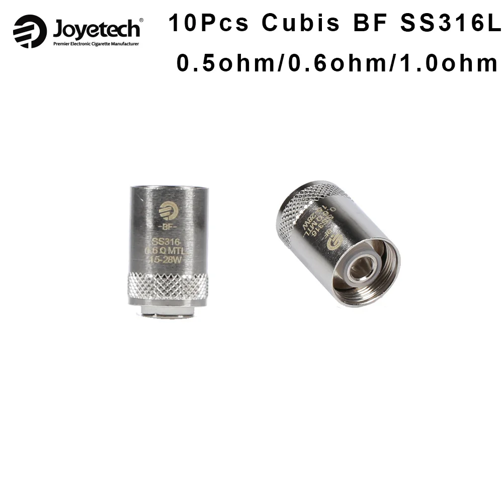 

10Pcs Original Joyetech Coil Cubis BF SS316L MTL Coil Head Electronic Cigarette Atomizer Core 0.5ohm 0.6ohm 1.0ohm