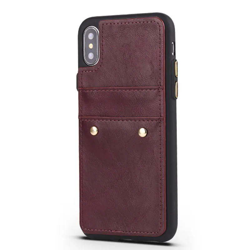 

ZENGXIXI new style phone case For iphone 7 fashion Business PU Card Slot Anti knock Leather Cover For iphone 7 plus Back Cover