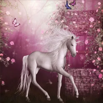 

European pastoral Unicorn White Horse Prince TV background wall manufacturers wholesale wallpaper murals custom photo wall