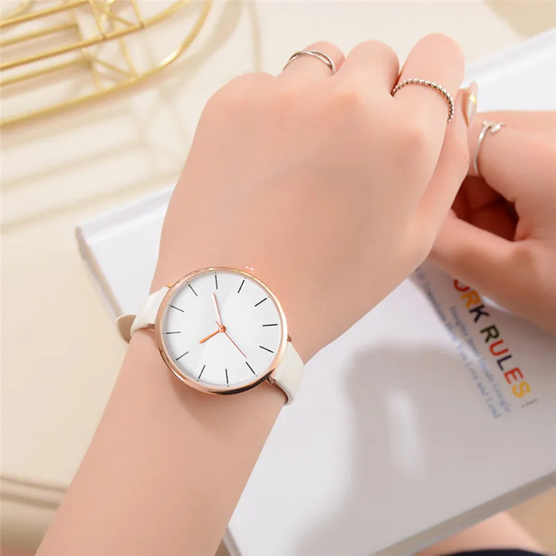 2018 High Quality women fashion casual watch luxury dress Leather band Quartz Analog Wrist Watches clock relogio feminino A06 (11)
