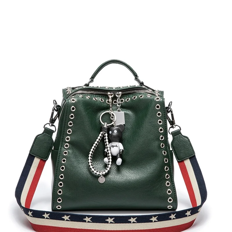 

Korean Fashion Women Luxury Rivet Shoulder Bags 2017 New Casual Travel Bag Student Handbags High Quality