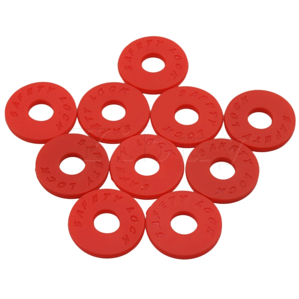 

Yibuy 10Pieces Strap Lock 25mm OD 9mm ID Musical Accessory Red