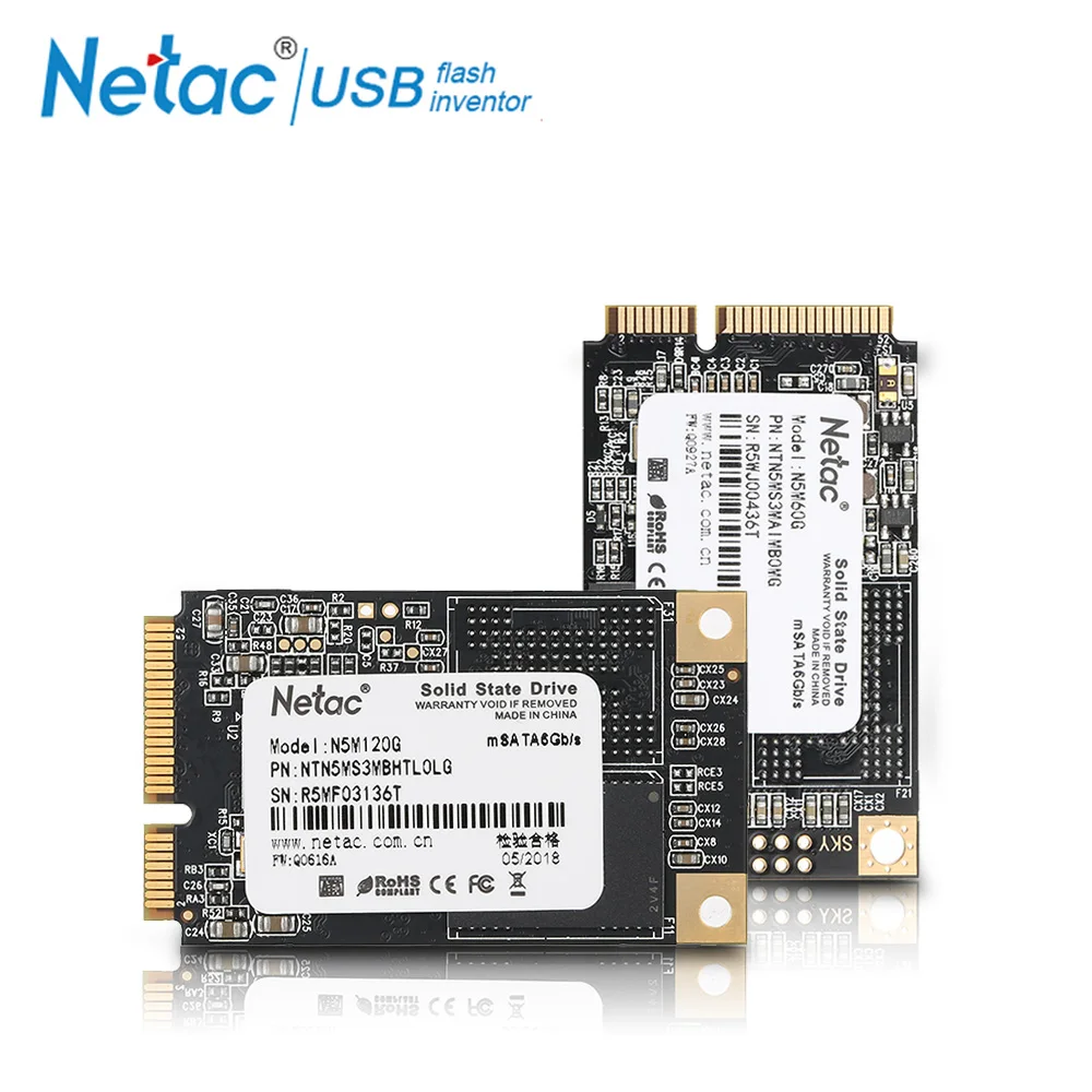 

Netac mSATA MLC SSD 60GB 120 GB Solid State Drive 6GB/S SSD Disk 60 GB 120GB Internal Solid Hard Drive For Computer PC Laptop