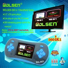 Высококачественный, карманный игровой приставка, Мини Портативная цветная видеоигра, детские подарки, Классическая игра 260 в 1(синяя