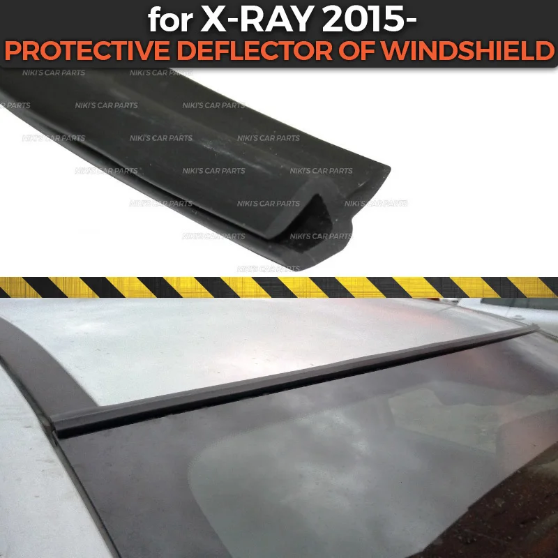 

Protective deflector for Lada X-Ray 2015- of windshield Rubber protection aerodynamic function car styling cover pad accessories
