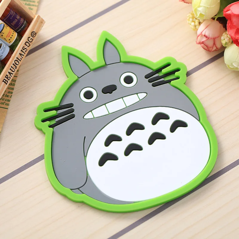 1 قطعة الحيوان البومة Totoro التوابع مرحبا كيتي شراب منصات سيليكون المطبخ الطعام مفرش طاولة كوستر حصيرة كوب شريط القدح سادة