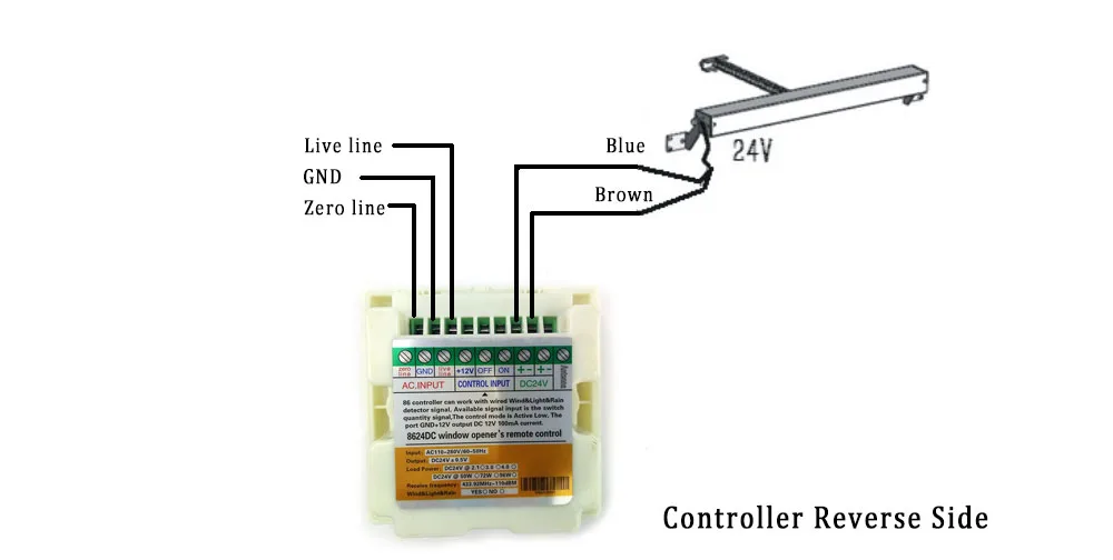 Screw type automatic window opener diagram 1000