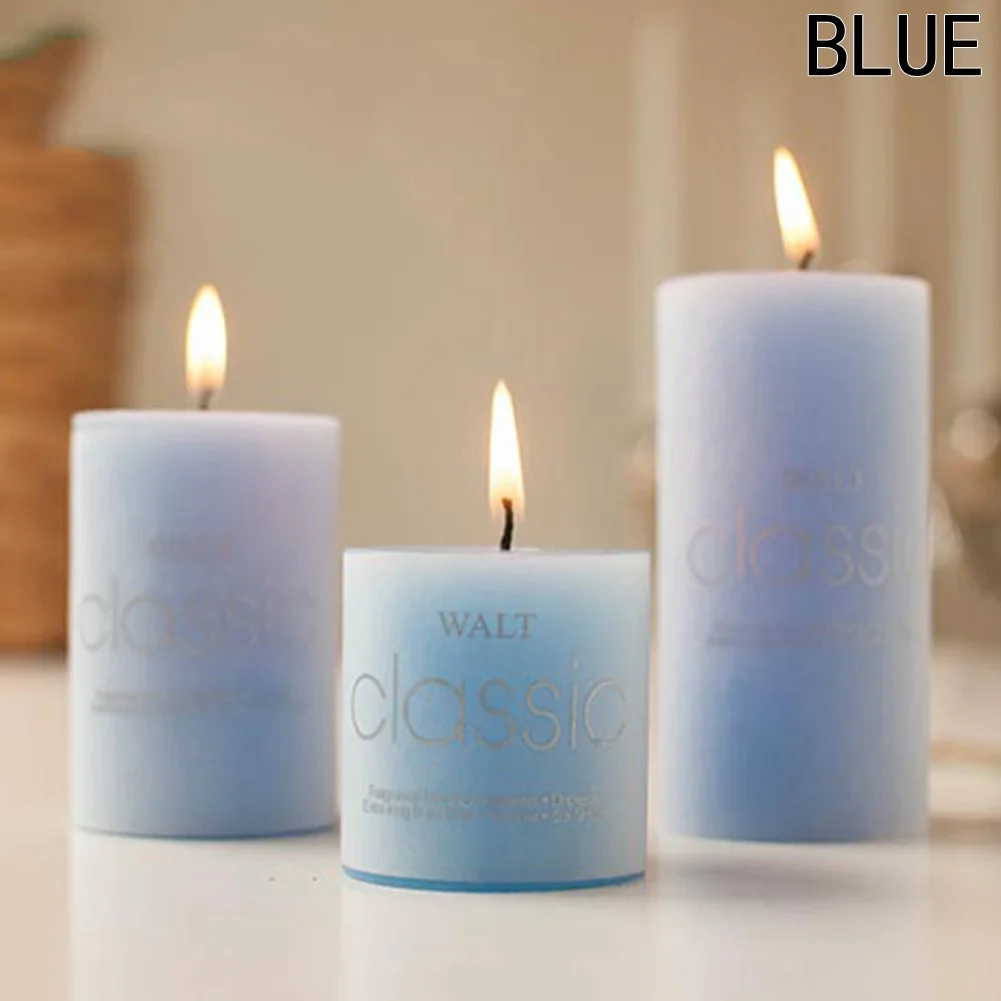 

1 Pcs Scented Candles Craft Candle Gifts Wedding Column Wax Smokeless Fragrant Candle Decorative