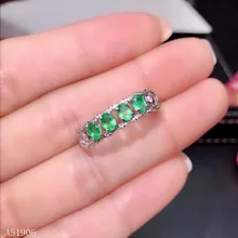 KJJEAXCMY Fine Jewelry 925 sterling silver inlaid natural gemstone emerald ladies ring support detection new kjjeaxcmy fine jewelry 18k gold inlaid natural emerald new female ring noble support detection