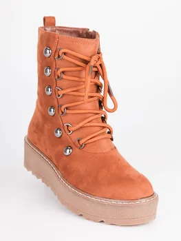 

Lace up ankle boots studded