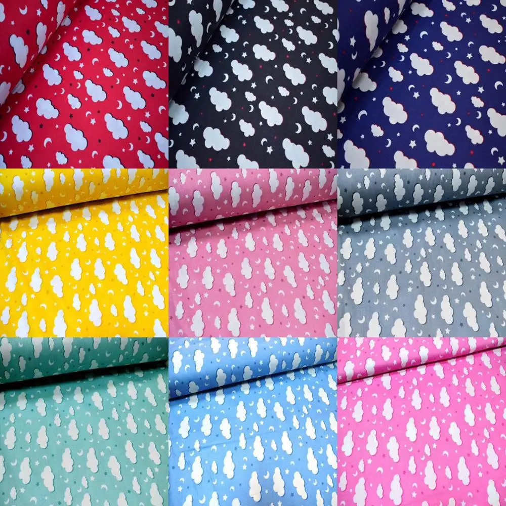 Cloud Patterned Cotton Fabric