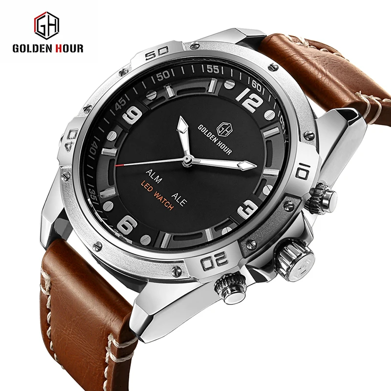 Vente Marque de luxe Sport Mens Montre Hommes LED Numérique Montre De Mode Imperméable À L eau En Plein Air Casual Montre Bracelet orologio uomo