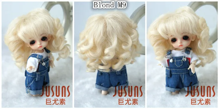 JD012 1/8 5-6 дюймов, парик для куклы, модный парик для куклы BJD, милые парики из мохера, волнистый парик для маленькой куклы, популярные аксессуары для кукол