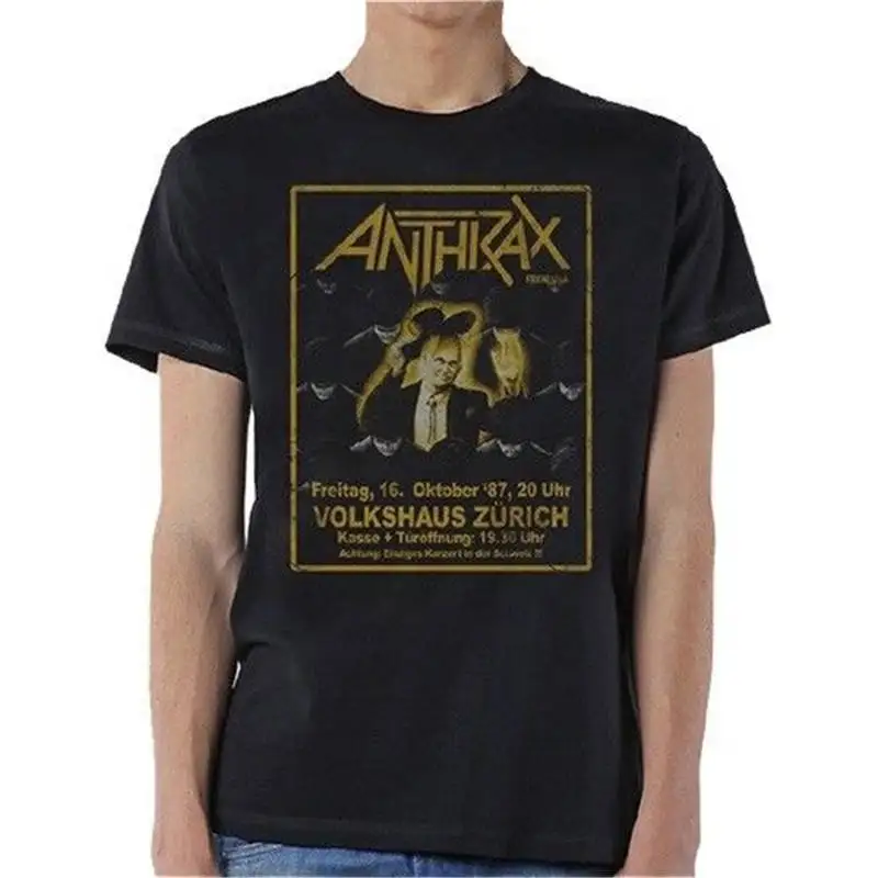 

Company T Shirts Short Sleeve Men Printed Anthrax Among The Living Crew Neck Tee