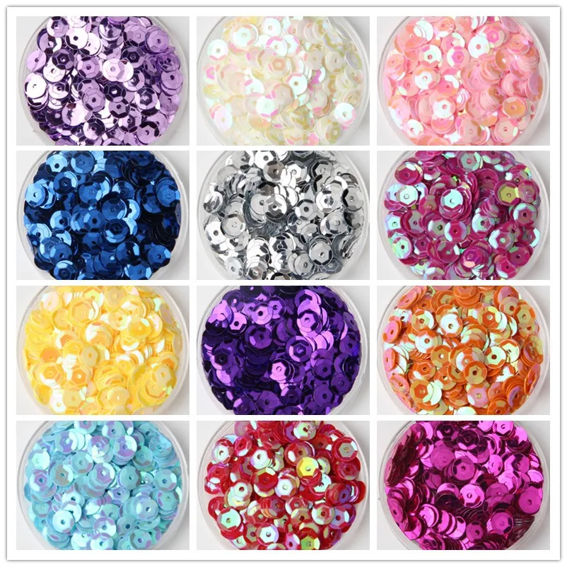 Горячая 20 г 6mm26colors ПВХ Круглый Кубок Свободные пайетками Швейные Свадьба Ремесло