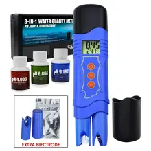 3-in-1 Pen Type Combo Meter ORP Redox PH Temperature Tester with Automatic Temperature Compensation and Optional Electrode orp meter tester redox meter ph meter ph tester orp redox meter tester water quality pool aquarium 0 1999mv range