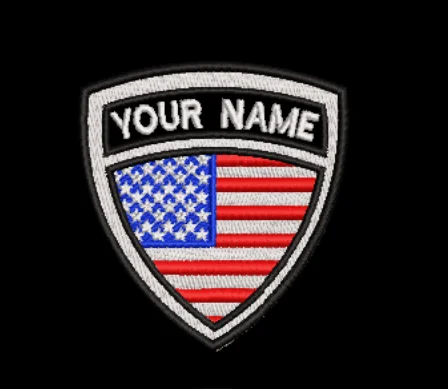Пользовательские вышивка США Америка военный щит имя патч, 2 шт же Персонализированные номер тег индивидуальный логотип ID для нескольких - Цвет: style2 iron on