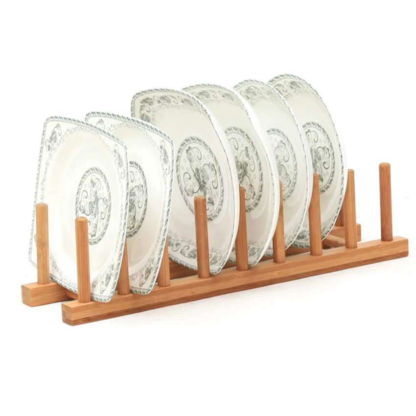 

8/6/4 Layer Dish Rack Wooden Drainer Plate Stand Durable Healthy Wooden Dish Plate Fold Rack Holder Stand Dry Shelf Storage
