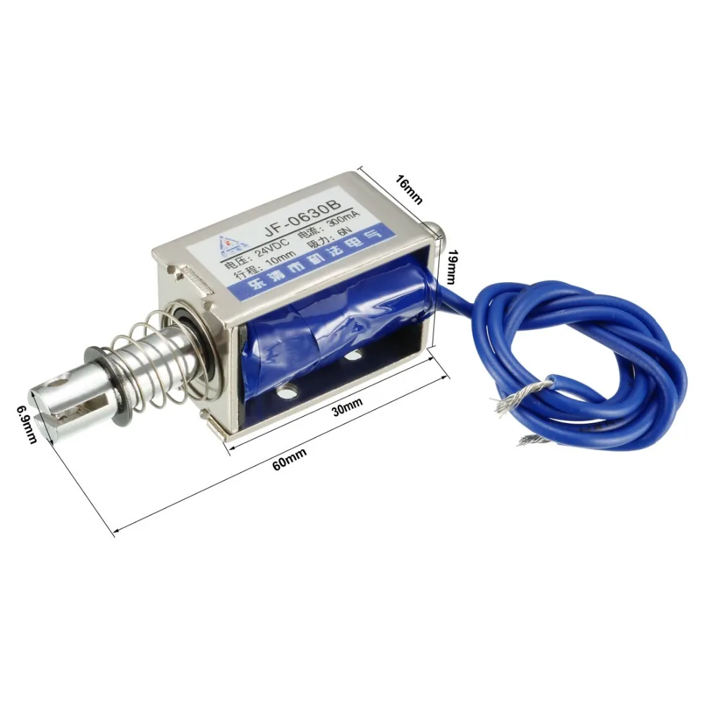 UXCELL DC 6/24 В Электромагнит 300/800mA 6N 6 5/10 мм Pull Push Type открытая рамка линейный движения 1
