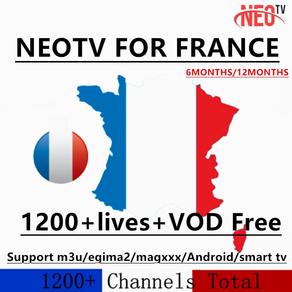 

NEOTV Pro IPTV Subscription Arabic Europe French IPTV 1year code 1200+ live TV And 2000 VOD for Android box Smart tv mag box