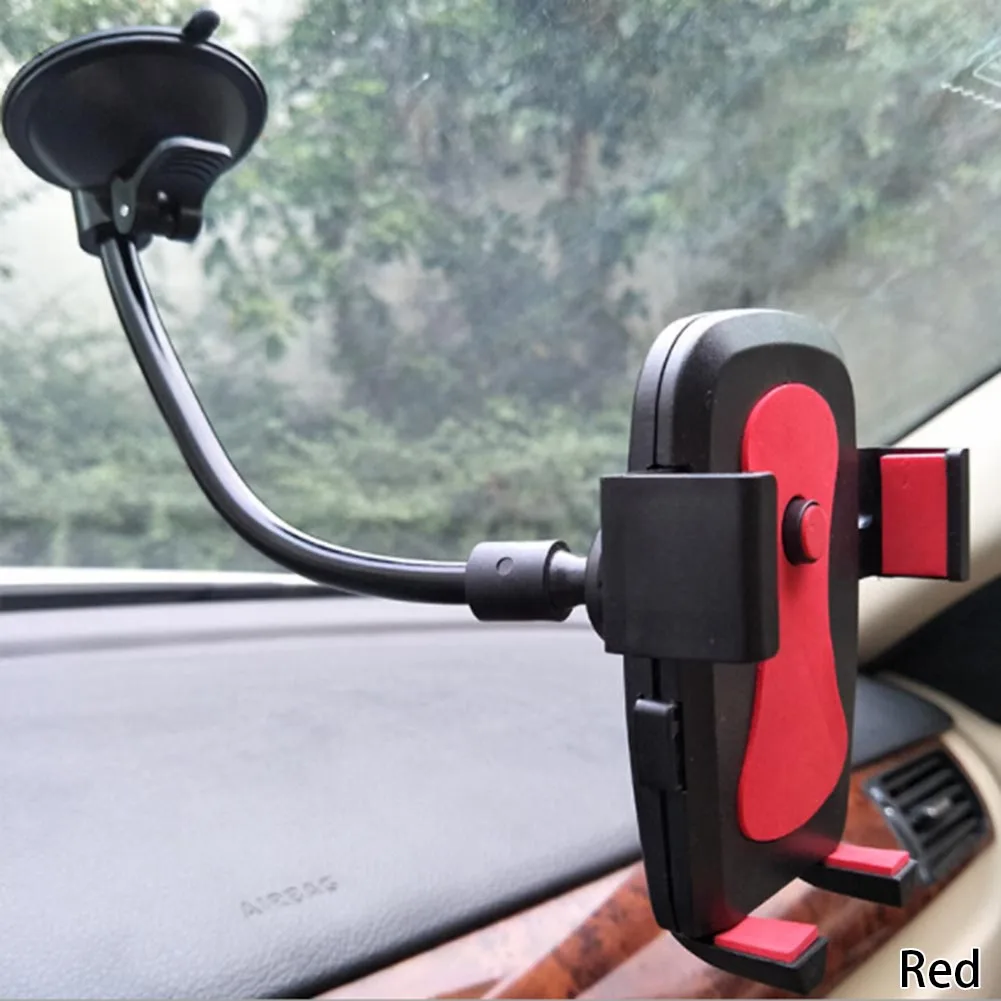 

Car styling ABS Automatic lock cell phone holder 360 degree Long Bar Hose Sucker Car Navigation Mobile Phone Bracket
