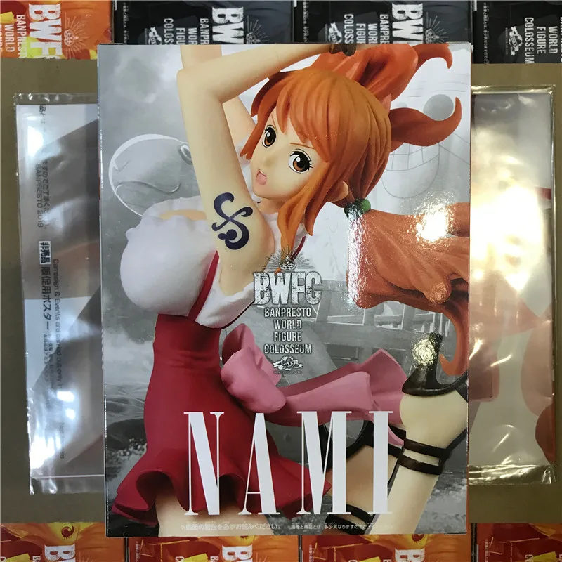 

Original Banpresto action figure one piece OP World figure colosseum Nami PVC model Figurals Dolls Brinquedos figuarts