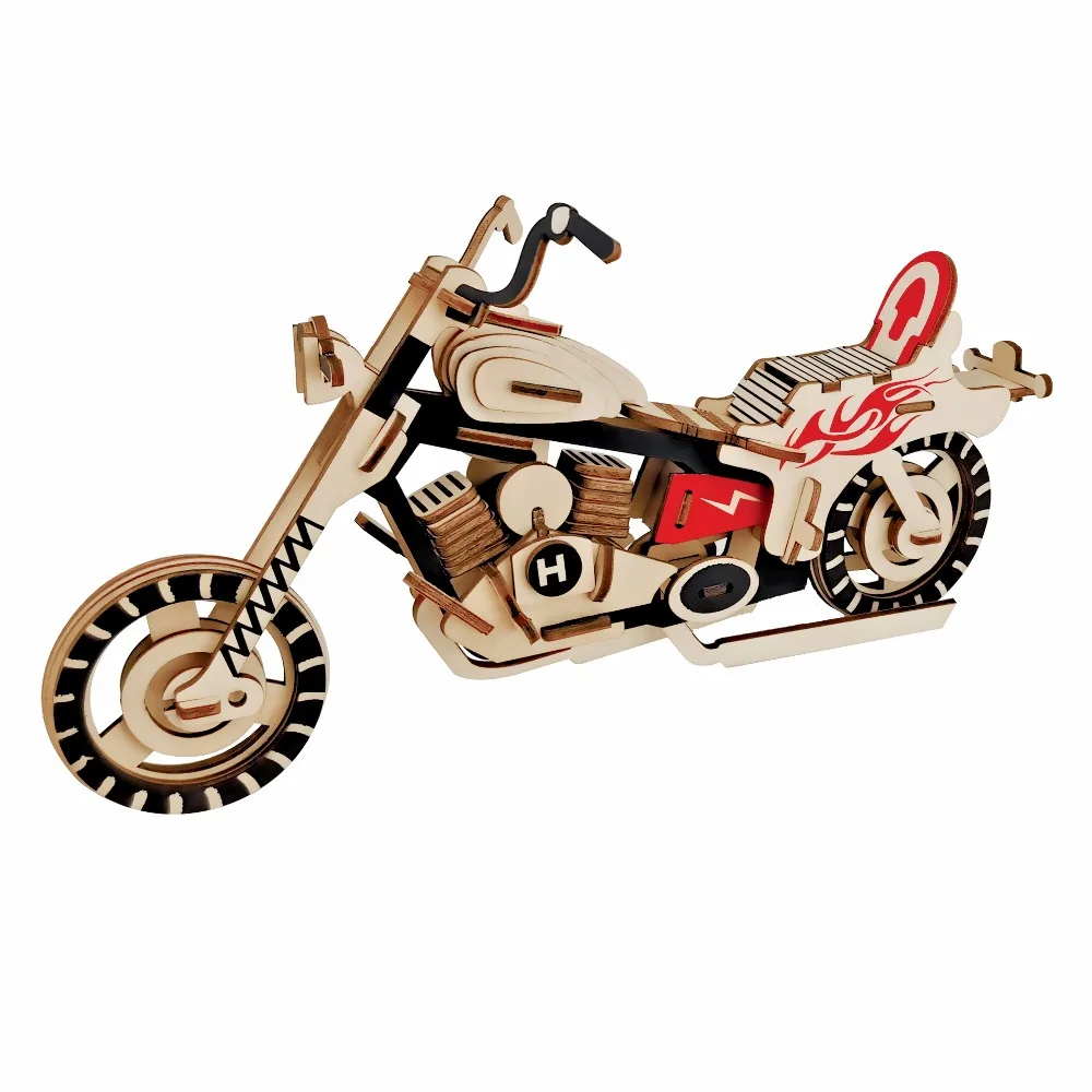 

Kids Toys 3D Wooden Puzzles Educational toys for Children Adult Lightning Motorcycle Jigsaw Puzzle