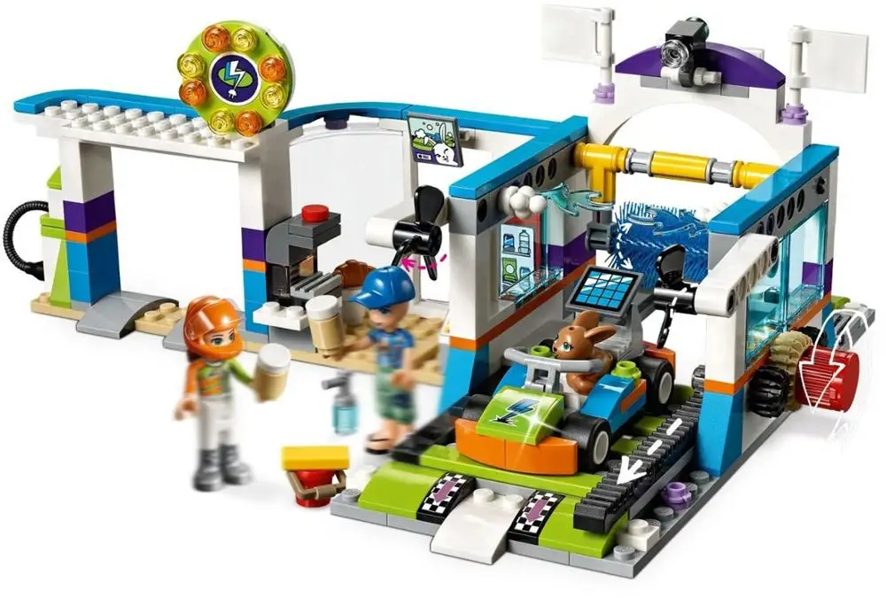 Legoings серии для девочек вращающиеся кисти модель автомойки строительные блоки