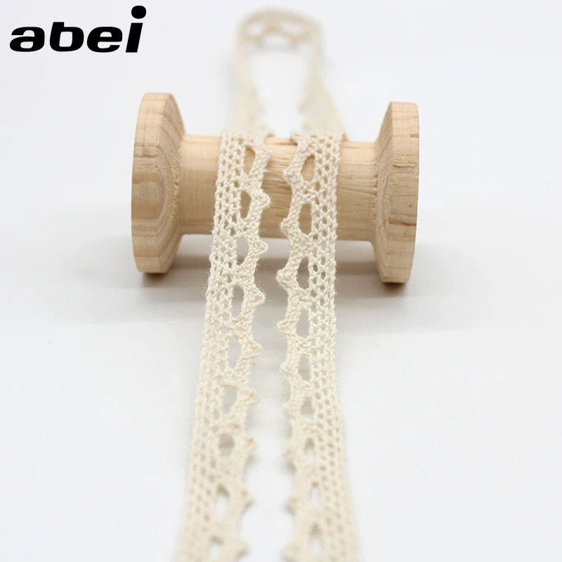 10 ярдов/партия бежевая кружевная лента 1 см|lace ribbon|lace ribbon cottonbeige lace |