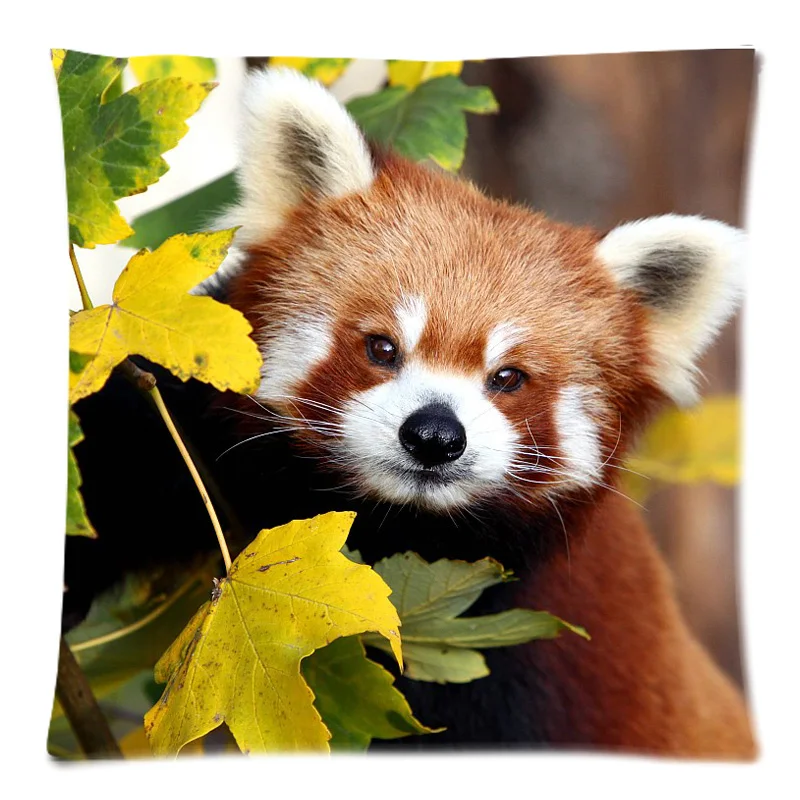 

Bedding Red Panda Cushion Cover Custom Pillow Cover Decorative Pillow Case Sofa Seat Car Soft Polyester Pillowcase