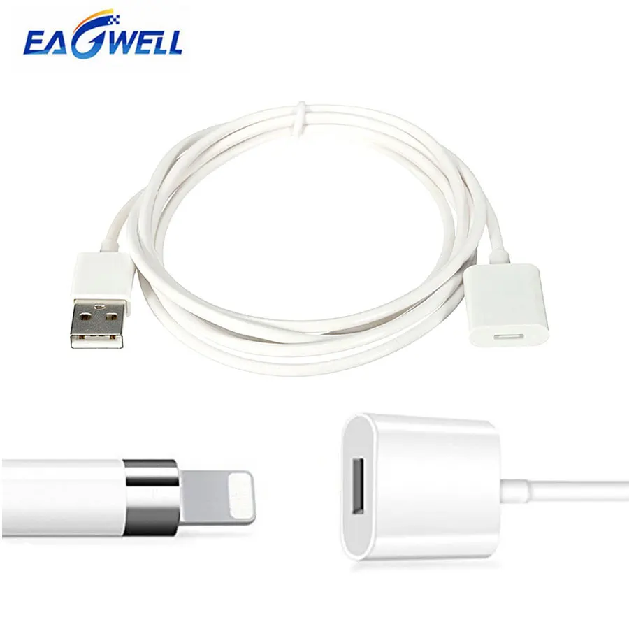 

USB Charging Adapter Cable Connector for Apple Pencil Male to Female Extension Charge Converter Cable for iPad Pro Touch Stylus
