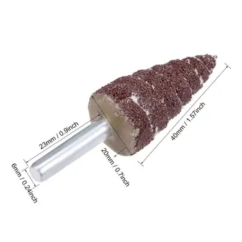 

uxcell 1pcs/5pcs 80 Grits Cone Shape Flap Wheels Shank Mounted Sandpaper Tapered Cartridge Roll for Deburring Sanding Polishing