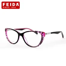 FEIDA, женские Брендовые очки, оправа, оптический ретро очки, ультра-светильник, оправа, анти-синий светильник, для чтения, фиолетовая оправа для очков, BC3821