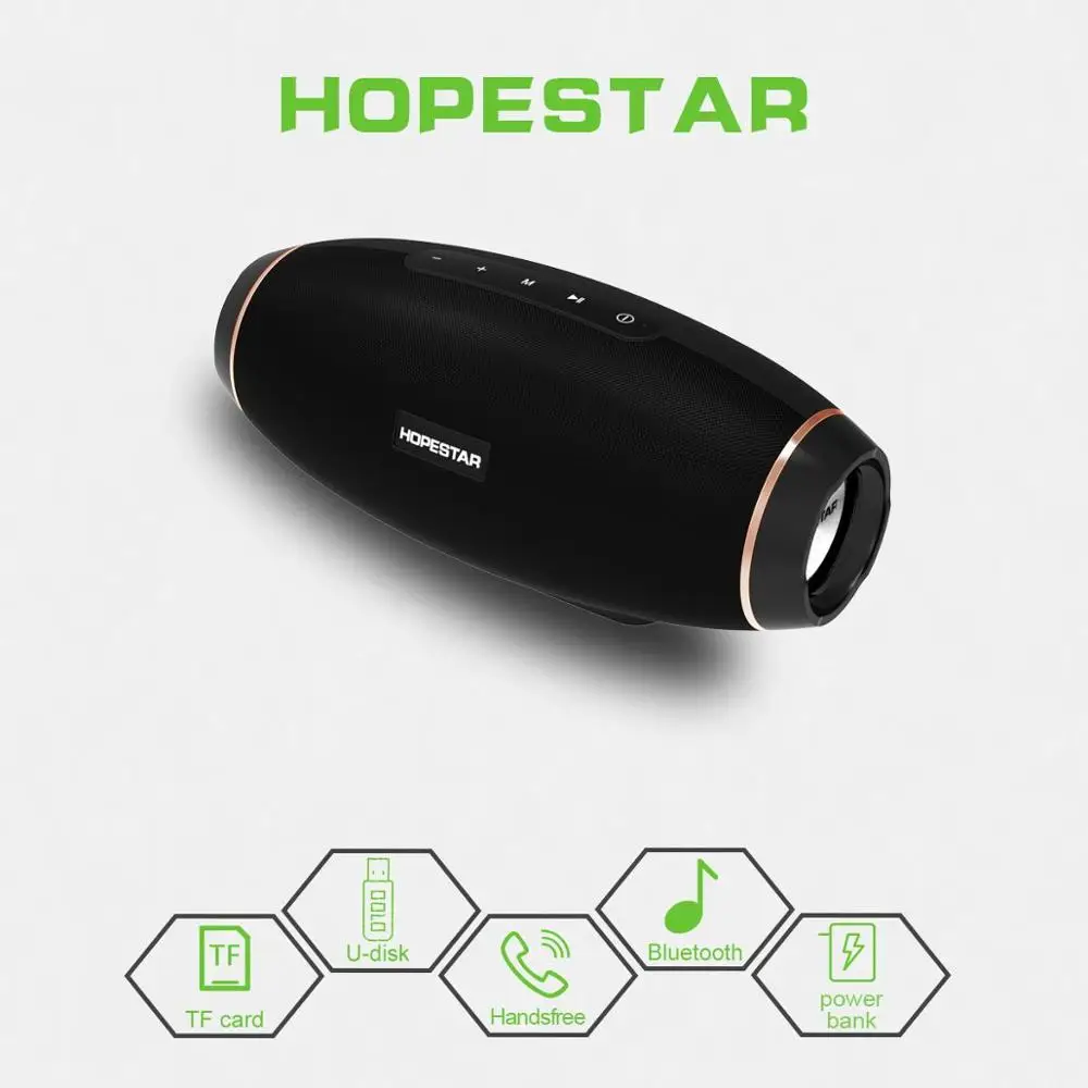 HOPESTAR H20 30 Вт беспроводной Bluetooth динамик портативный бас водонепроницаемый 360