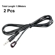 Uxcell 2 шт./партия Одиночная/двойная головка 3,5 мм разъем 1,5 м/3 м кабель ИК-излучатель 45 градусов угол излучения для набора верхней коробки AV оборудование