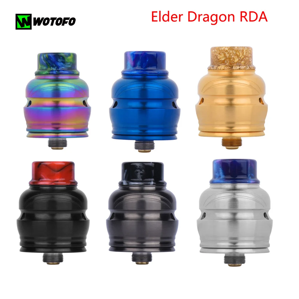 

Original Wotofo Elder Dragon RDA Atomizer Vape Top filling Adjustable top airflow VS Wotofo Profile RDA Electronic Cigarette