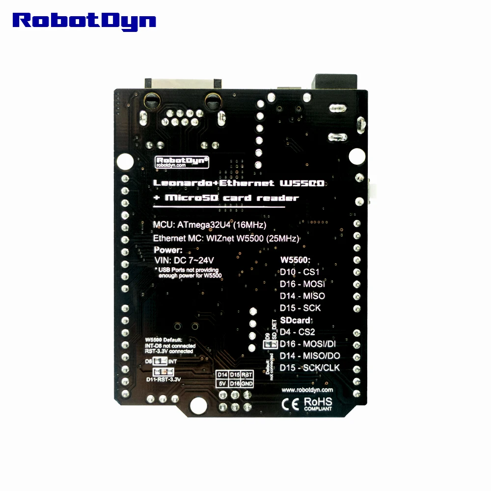 Leonardo ETH V2 с ATmega32U4& W5500 Ethernet