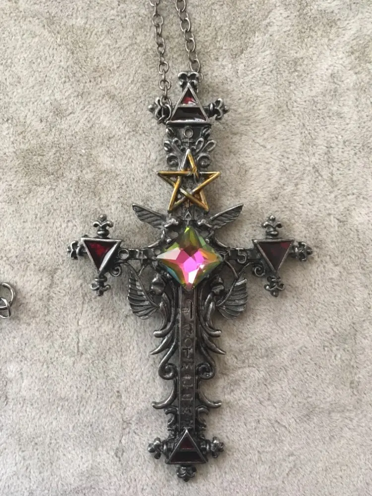 Black Vintage Cross Pentagram Necklace photo review