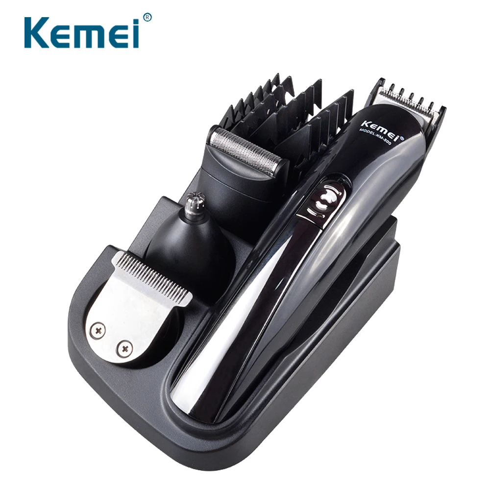 

Kemei Adjustable Styling Tools 4 in 1 Multifunction Hair Trimmer Men Electric Hair Clipper Rechargeable Electric Shaver 500