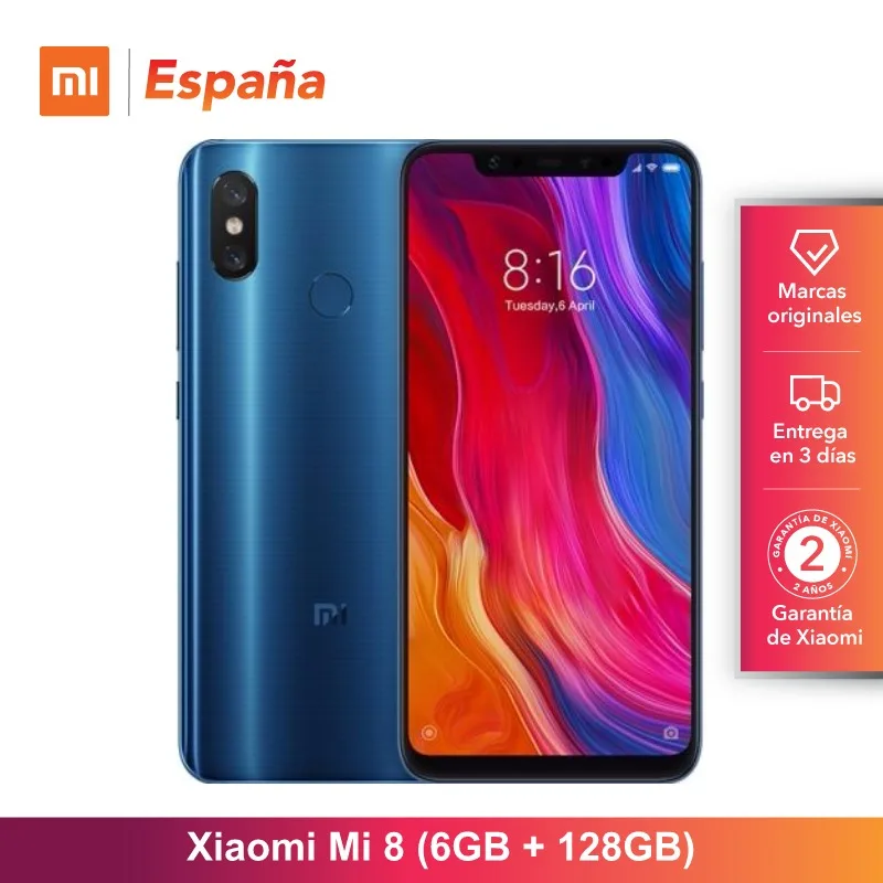 [Global Version for Spain] Xiaomi Mi 8 (Memoria interna de 128GB RAM 6GB Camara frontal 20 MP Full-screen 6 21&quot) | Мобильные